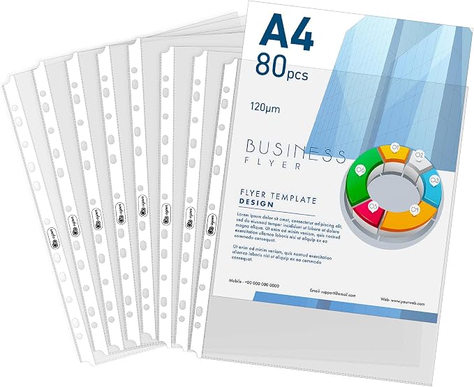 Agoer 80 Clear Sheet Protectors by Agoer