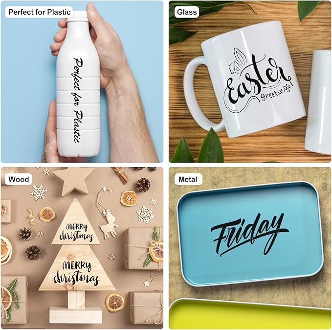 SFAIH Green Permanent Markers Bulk - 24 Pack, 1s Quick Dry, Fine Point Permanent Markers for Paper Plastic Glass Metal Wood, Waterproof, Kitchen Classroom Office, Doodling, Marking, Non-Fading-DeskLoop Office