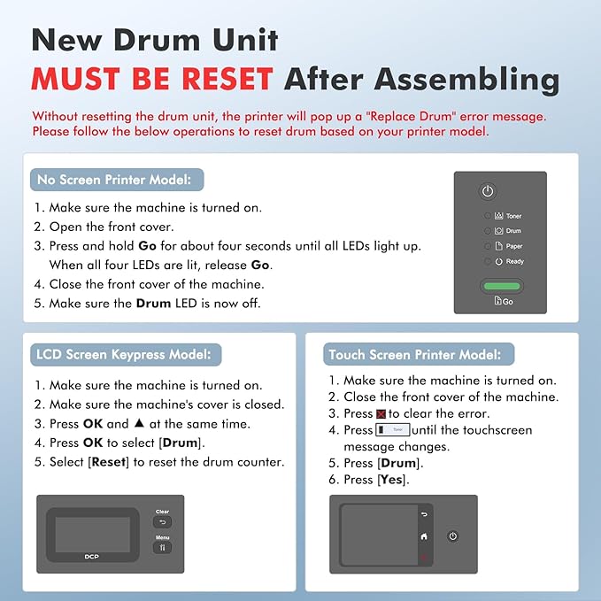 DR-830 DR830 Drum Unit Black 2 Pack Compatible Replacement for Brother DR830 DR 830 DR-830 for HL-L2400D L2405W L2460DW L2460DWXL L2865DW L2480DW DCP-L2640DW MFC-L2807DW L2820DW L2820DWXL Printer Ink-DeskLoop Office