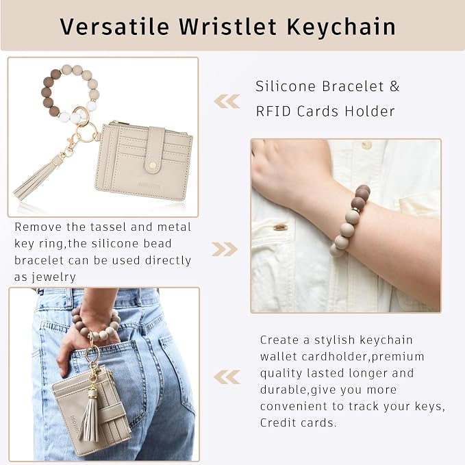 BAOSIWA Silicone Bracelet Keychain Wallet - Image 5