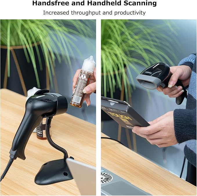 TEEMI 2D Barcode Scanner USB Wired Handheld Inventory Scanner QR Code Scanner - Image 6