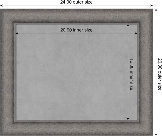 Amanti Art Grey Framed Magnetic Board 20x24 Small Vision Board - Image 3