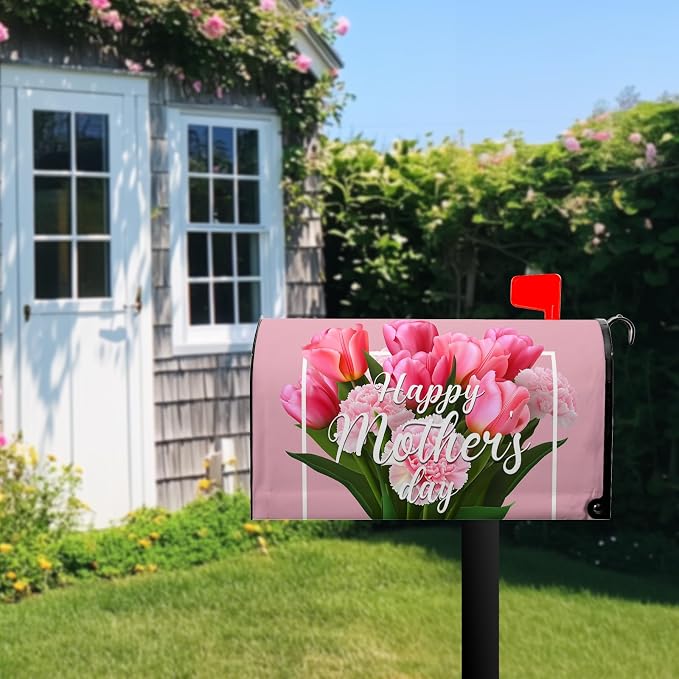 Happy Mothers Day Mailbox Cover Flowers Mailbox Covers Post Letter Box Cover - Image 7
