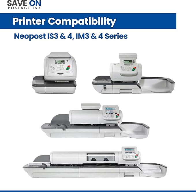 Save On Postage Ink Compatible Quadient ISINK34 High Capacity Ink Cartridge Neopost Red Ink Cartridge for Postage Machine Ink IM3 IM4 IS3 IS4 Series Mailing Machines Postage Meter Ink Cartridge-DeskLoop Office