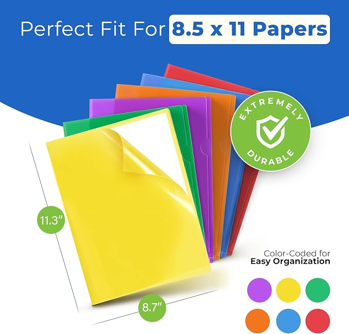 Dunwell Clear Plastic Folders for Documents - Image 2
