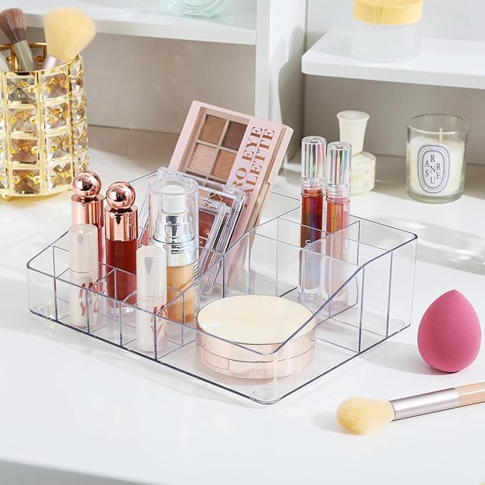 Vtopmart 1 Tier Clear Plastic Makeup Organizer - Image 2
