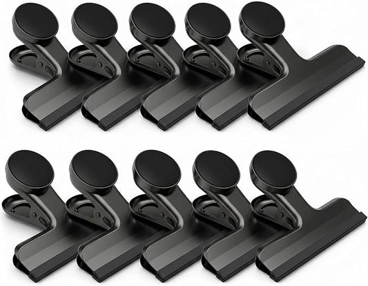 Chip Clips Bag Clips, 10 Pack Strong Magnetic Bag Clip Silicone-Covered Edges by HOUSEAGAIN