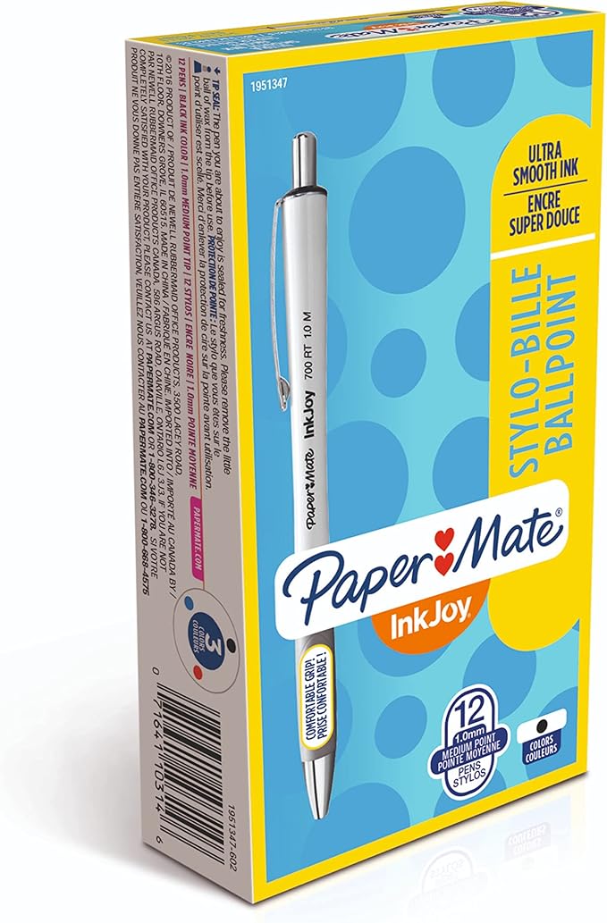 Paper Mate InkJoy 700RT Retractable Ballpoint Pens, Medium Point, Journaling by Unknown