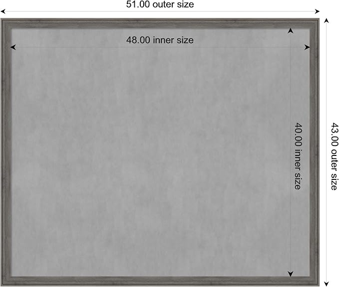 Amanti Art Grey Framed Magnetic Board 43x51 Oversize Vision Board - Image 4