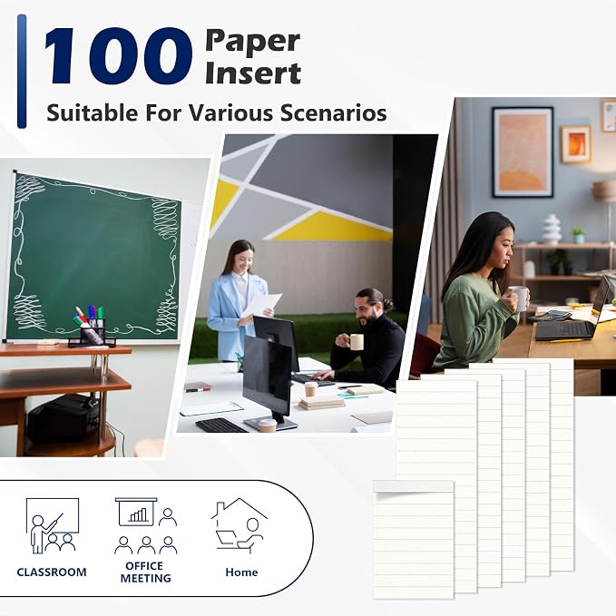 100 Pcs Hanging File Folder Paper Inserts 4 inch Off White Blank File Tab - Image 7