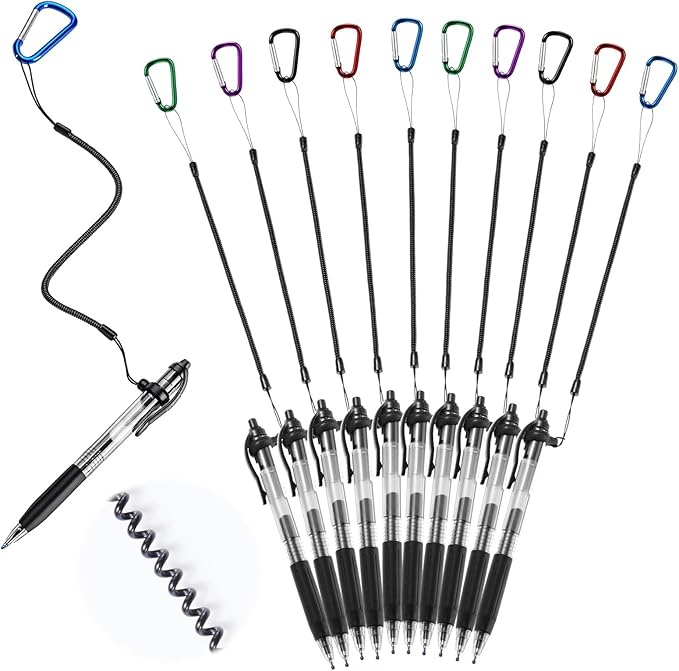 Lewtemi 10 Sets 24 Inch Pen Leash Pen Silicone Lanyard Holder by Lewtemi