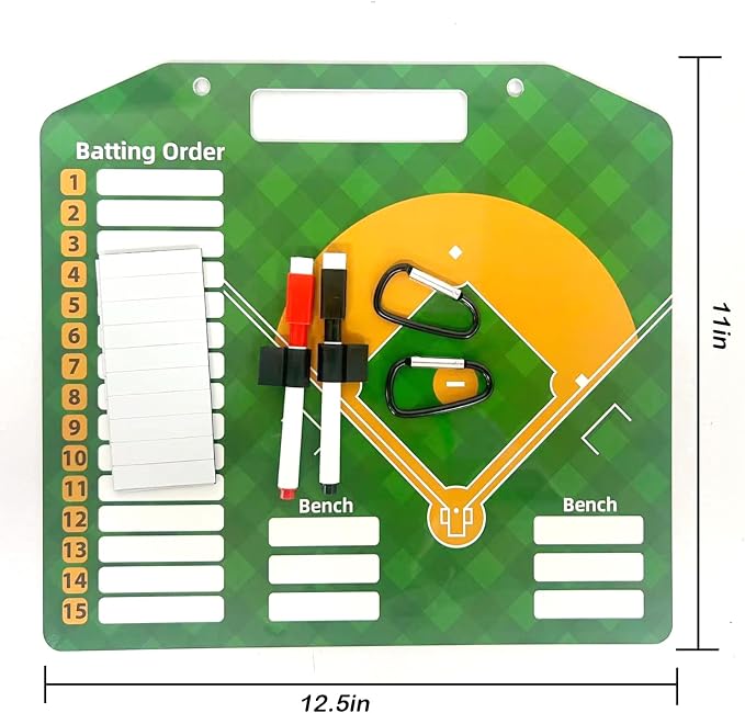 Magnetic Baseball Lineup Board for Coach | Baseball Lineup Board for Dugout | - Image 5