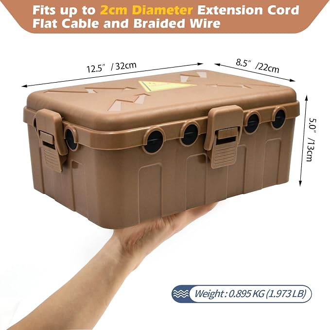 Hrensaw Large Outdoor Electrical Box, IP54 Waterproof Outdoor Outlet Covers - Image 3