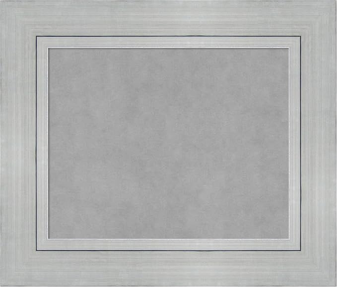 Amanti Art Silver Framed Magnetic Board 23x27 Small Vision Board by AmantiArt