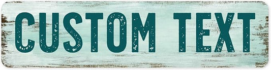Custom Sign, Custom Street Sign, 11 Font Colors, 13 Font Styles, 4 Hole Options by MySignCenter