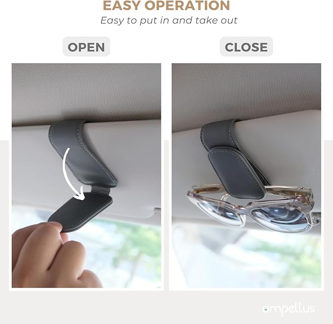 Magnetic Leather Sunglass Holder, Eyeglass Hanger Clip - Image 5