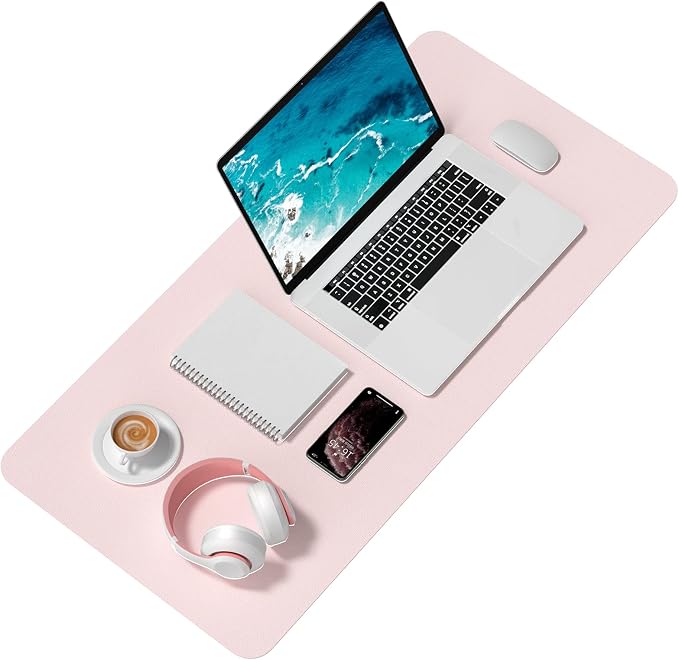 Hsurbtra Desk Pad, 35.5" x 17" PU Leather Desk Mat, XXL Extended Mouse Pad - Image 2