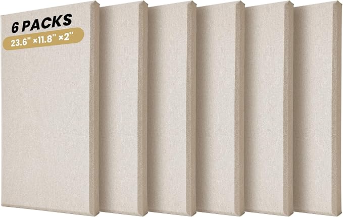 6 PCS Acoustic Panels, Large Soundproof Wall Panels, Professional Fiberglass - Image 9
