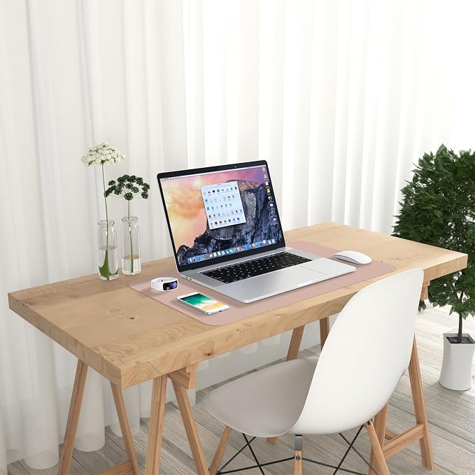 Hsurbtra Desk Pad, 23.6" x 13.8" PU Leather Desk Mat, M Extended Mouse Pad - Image 7