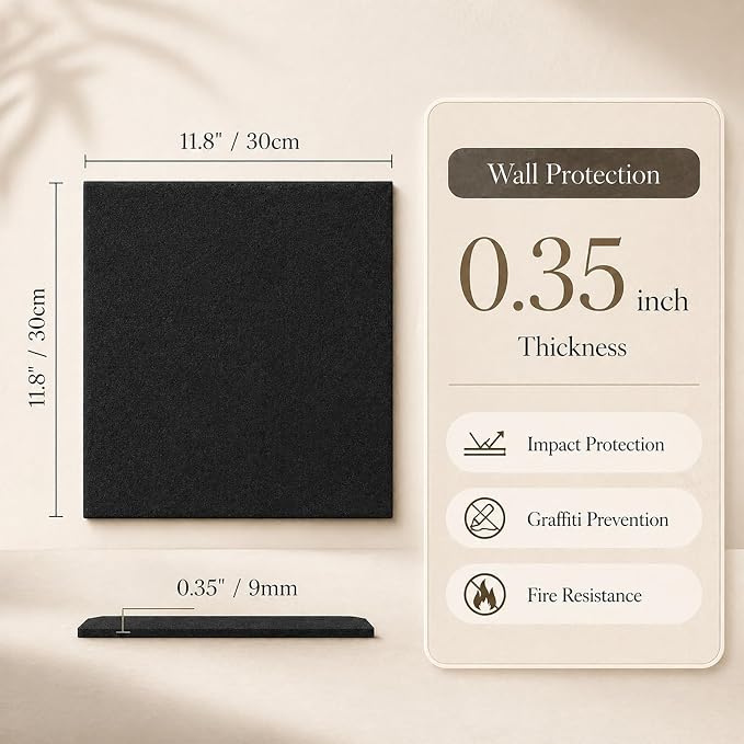Felt Bulletin Board Tiles, Large Cork Board Alternative, 24 x 36 in | 0.35 in - Image 2