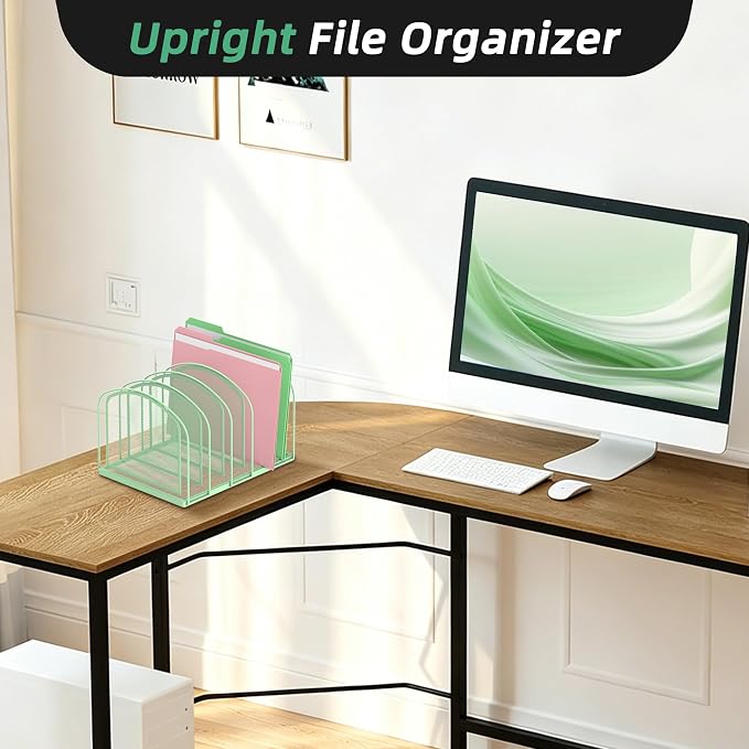 SUPEASY File Organizer for Desk, 5-Section Mesh Desk Organizer, Vertical File - Image 6