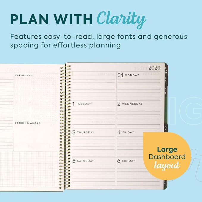 GO BIG Large-Print Planner April 2026–June 2027, 15-Month Twin-Loop-Bound - Image 3