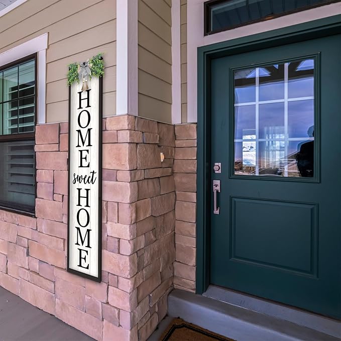LuZhiQiang Welcome Sign for Front Porch Outdoor Home Sweet Home, Rustic Outside - Image 6
