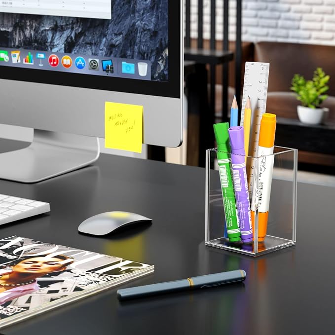 NIUBEE Acrylic Pen Holder 2 Pack - Image 2