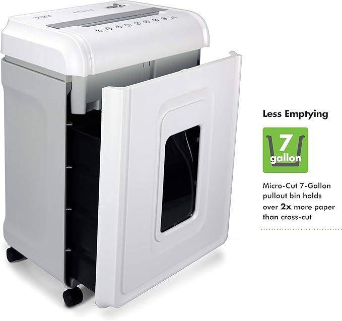Aurora Heavy Duty High Security 16-Sheet Micro-Cut Shredder/Anti-Jam/60 Min Run Time/ 7-Gallon Pullout Basket and Casters, AU1680MA