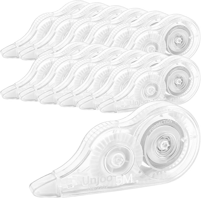 Unjoo White Correction Tape, For school, Office | Easy To Use Applicator for - Image 2