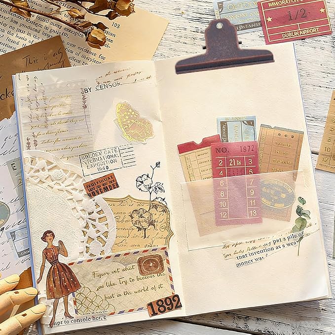 CRASPIRE 2Pcs Metal Bulldog Clips Vintage Large 4 in Bull Journal Notebook - Image 5