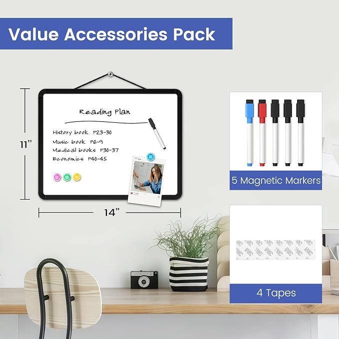 Small Wall White Board, Hanging Whiteboard - Image 3