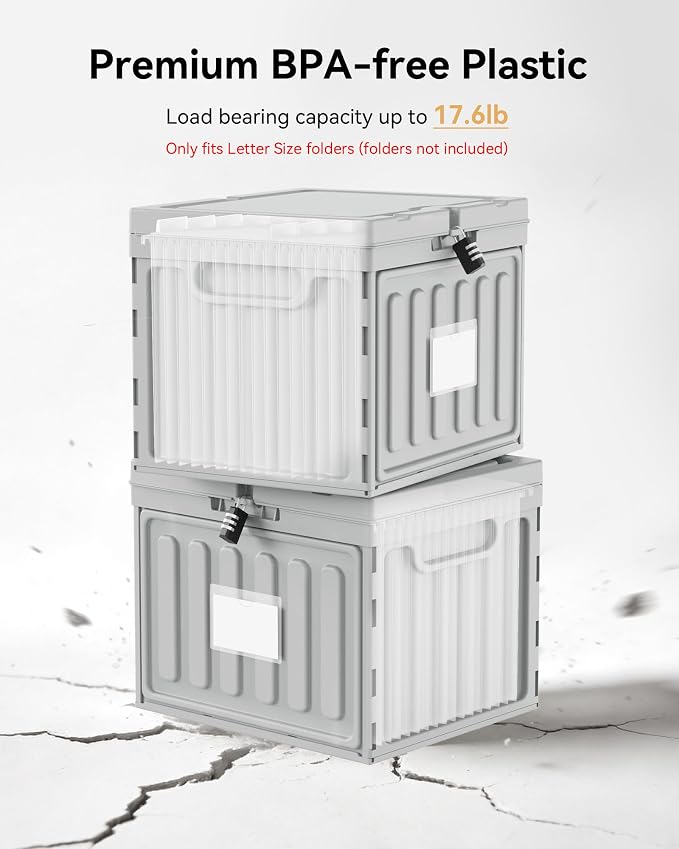 Oterri Lockable Plastic File Box - Image 4