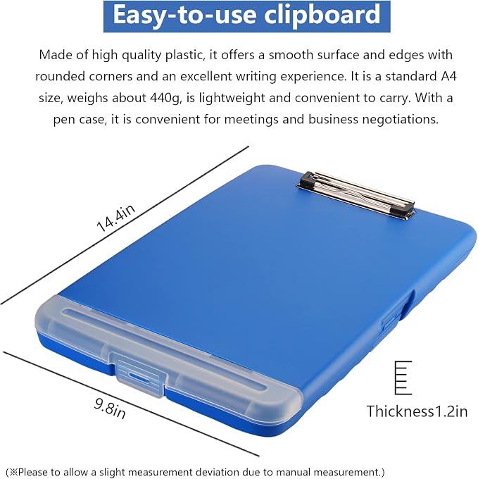 SFLHHDM Storage Clipboard with Pen Holder, High Capacity Clipboards - Image 4