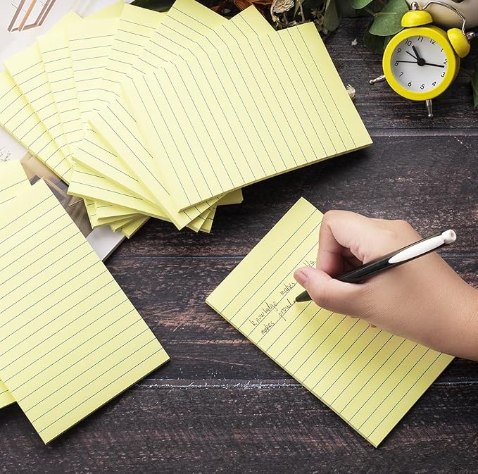 Lined Sticky Notes 4x6 in, Ruled Stickies Super Sticking Power, Office School - Image 5