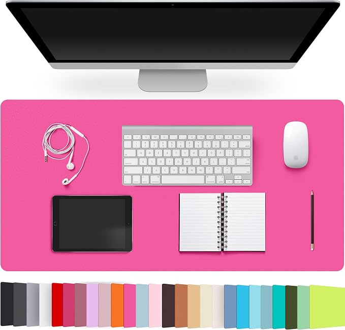 Leather Desk Pad Protector, Non-Slip Desk Pad, on-Slip PU Leather Large Mouse by CADONO