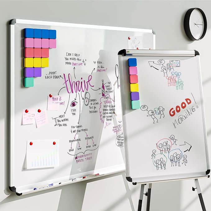 MaxGear Dry Erase Erasers, 24 Pack Magnetic Whiteboard Erasers, 6 Colors | Mini - Image 9
