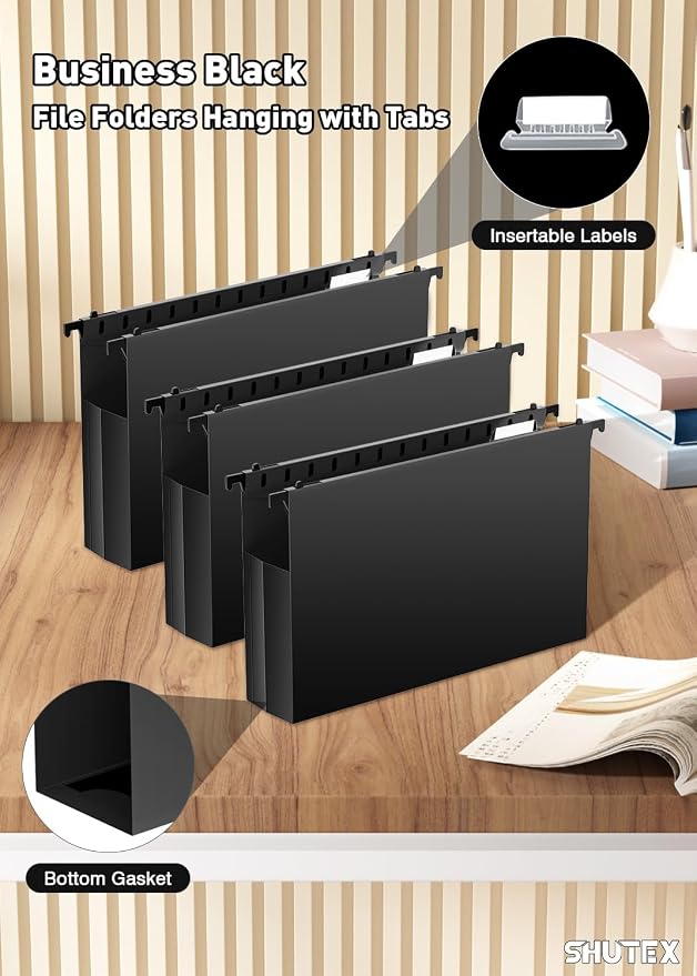 SHUTEX Extra Capacity Legal Size Hanging File Folders, 12 Pack Reinforced - Image 5