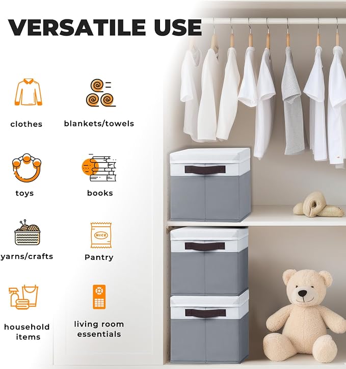 Criusia 8 Pack Closet Storage Bins - Image 6
