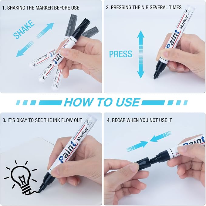 DAPAWIN Black Paint Markers - Image 6