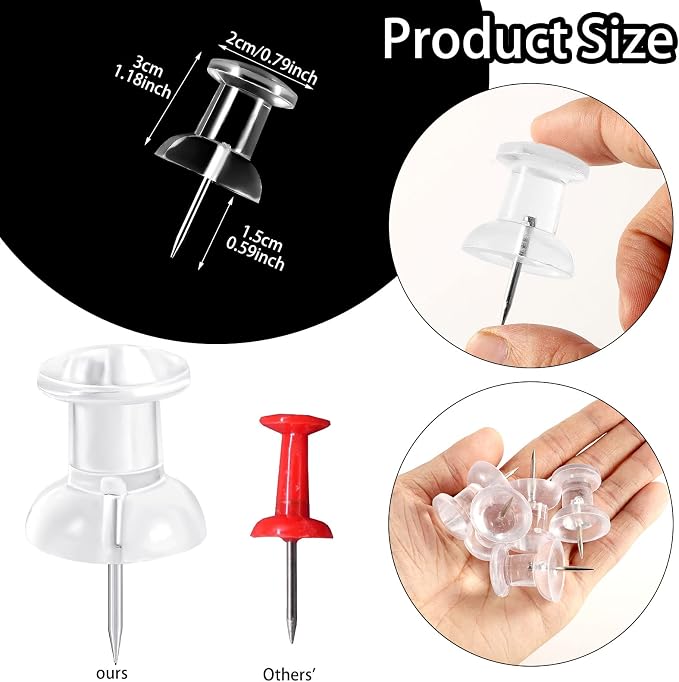 40 Count 1.8 Inch Giant Large push pins - Image 2