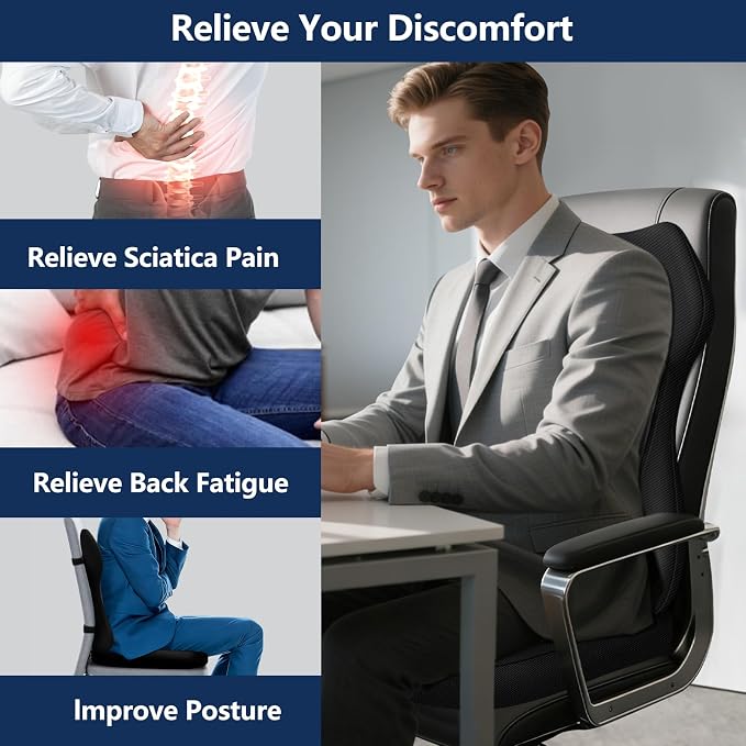 Seat Cushion, Lumbar Support Pillow - Image 3