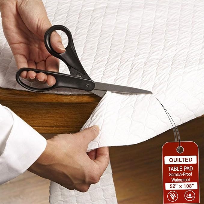 LAMINET Cushioned Heavy-Duty Customizable Quilted Table Pad Backing by LAMINET