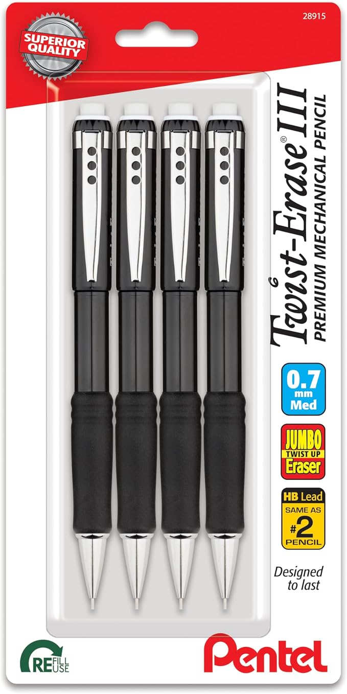 Pentel Twist-Erase III Mechanical Pencil, Fine Line by PentelofAmerica