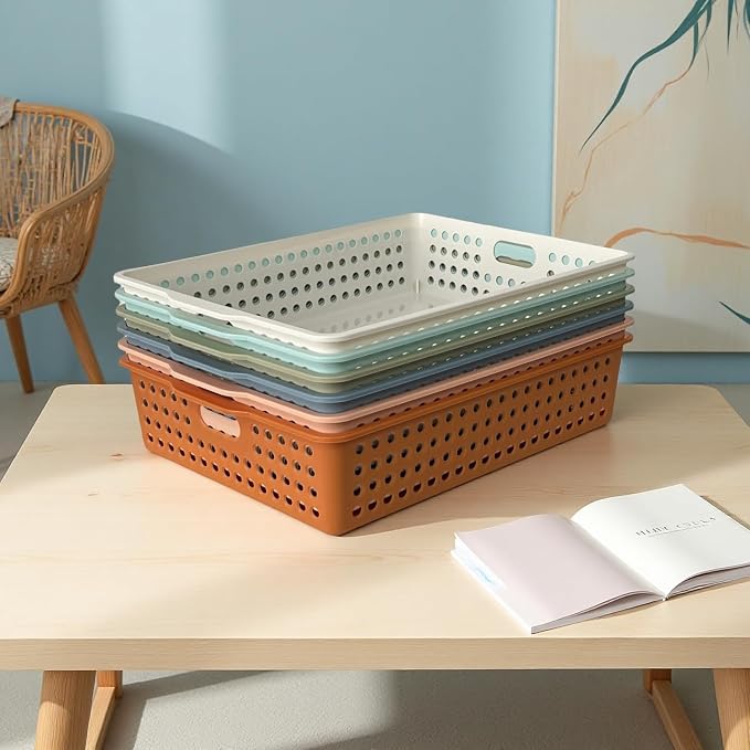 RAUVOLFIA 6 Pack Plastic Turn in Paper Trays - Image 8