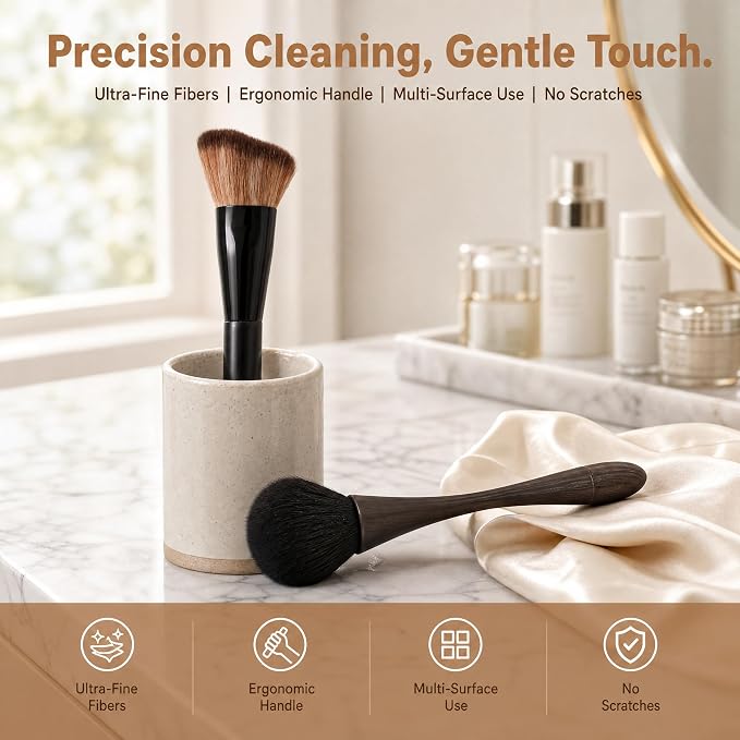 2 Pcs Exquisite Dusting Brush, Small Detailing Brushes, Soft Microfiber Brush - Image 4