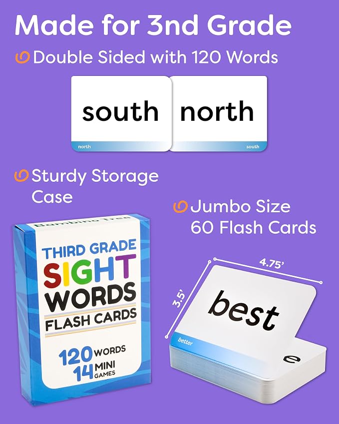 Sight Words Flash Cards 3rd Grade - Image 2