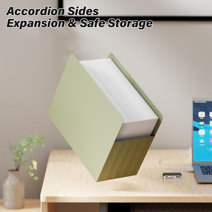 Ansook Expanding File folders, 6 Pack Letter Size 5.25" Expandable Accordion - Image 6