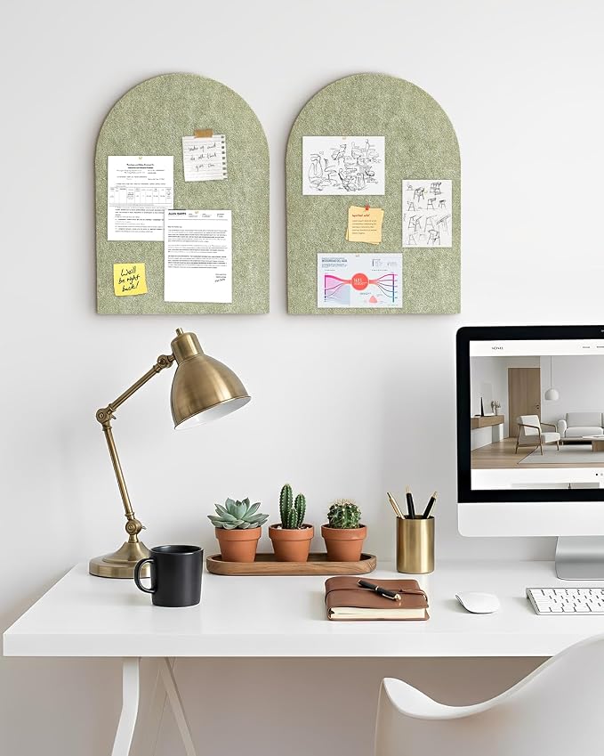 Arched Felt Bulletin Board, Cork Board Alternative - Image 4