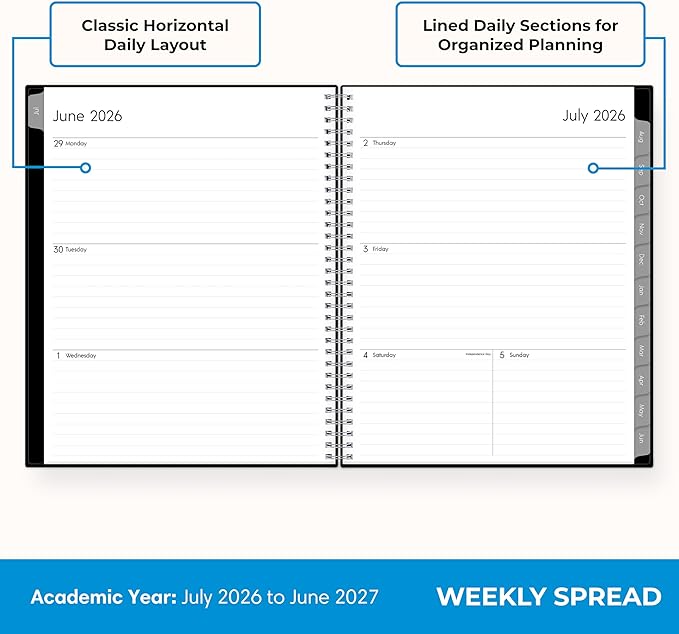 Blue Sky 2026-2027 Weekly and Monthly Academic Year Planner Calendar, July 2026 - Image 3